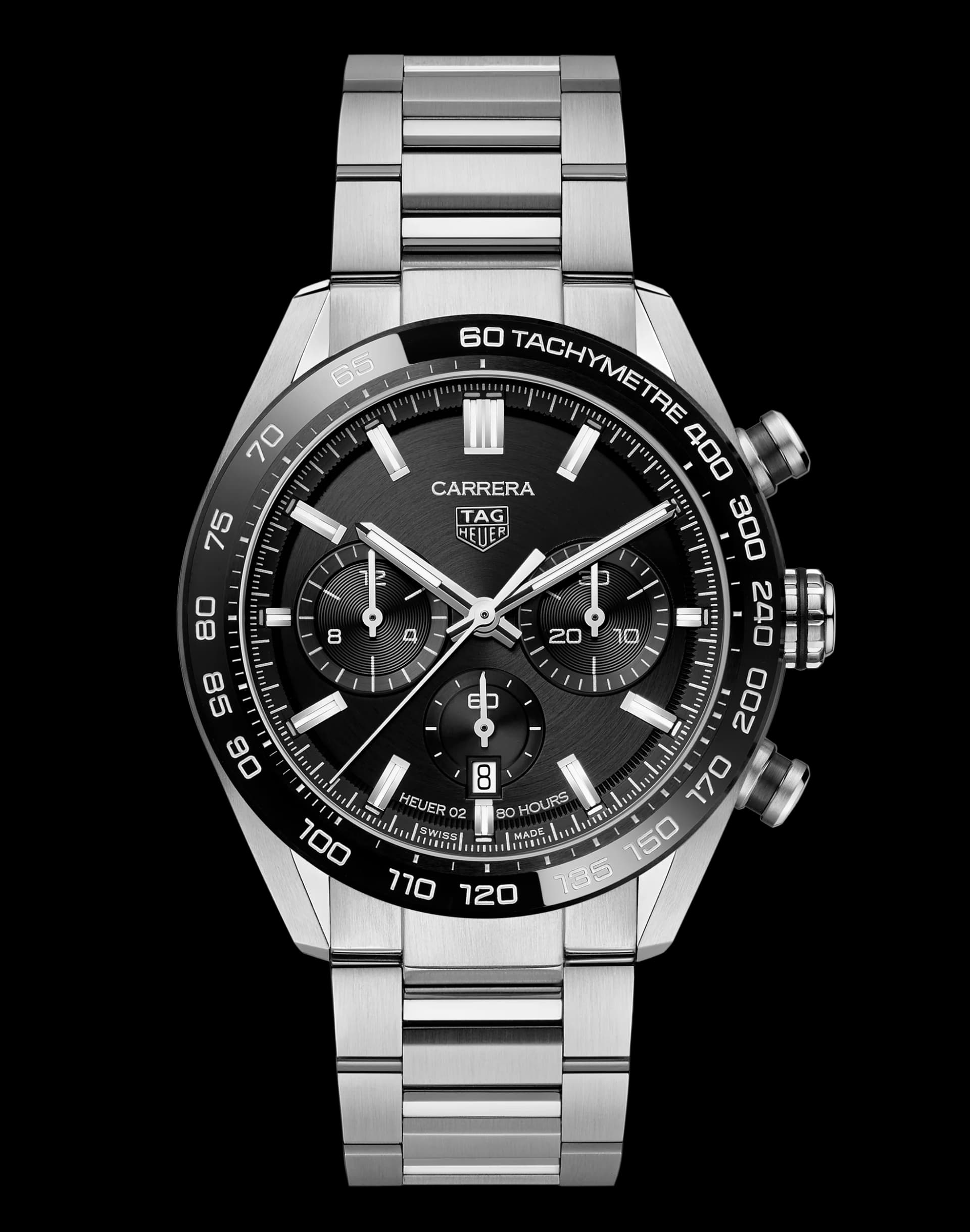 Tag Heuer CBN2A1B.BA0643 Carrera Black Dial Chrono Watch - Image 1